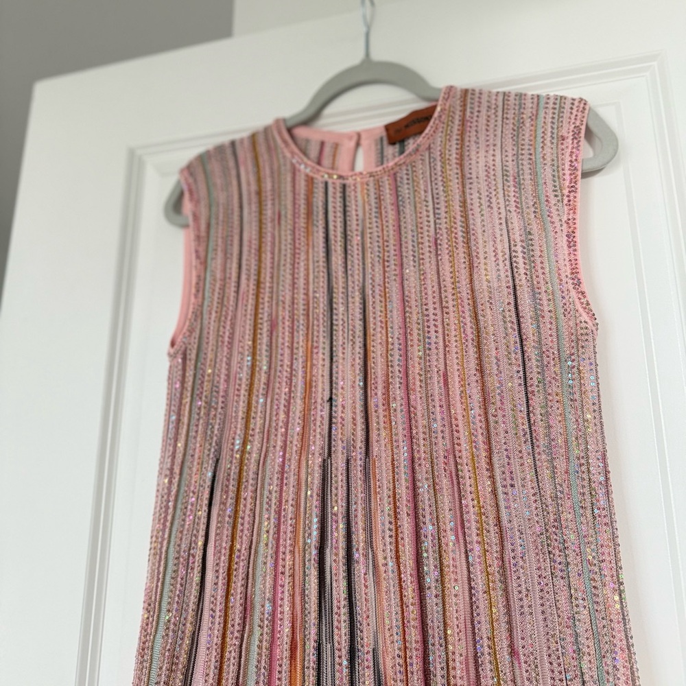 Like new Missoni Pleated sleeveless mini-dress with sequins $1,530 44 - Picture 9 of 10